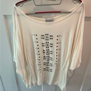 Glitterscape 3X Studded Rhinestone Top Plus Size Dolman